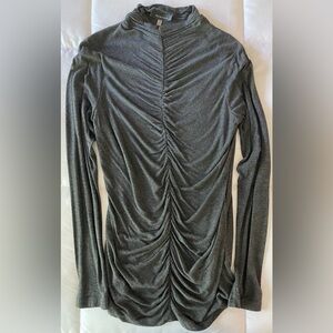 Medium Lightweight Spense Rouched Grey Top